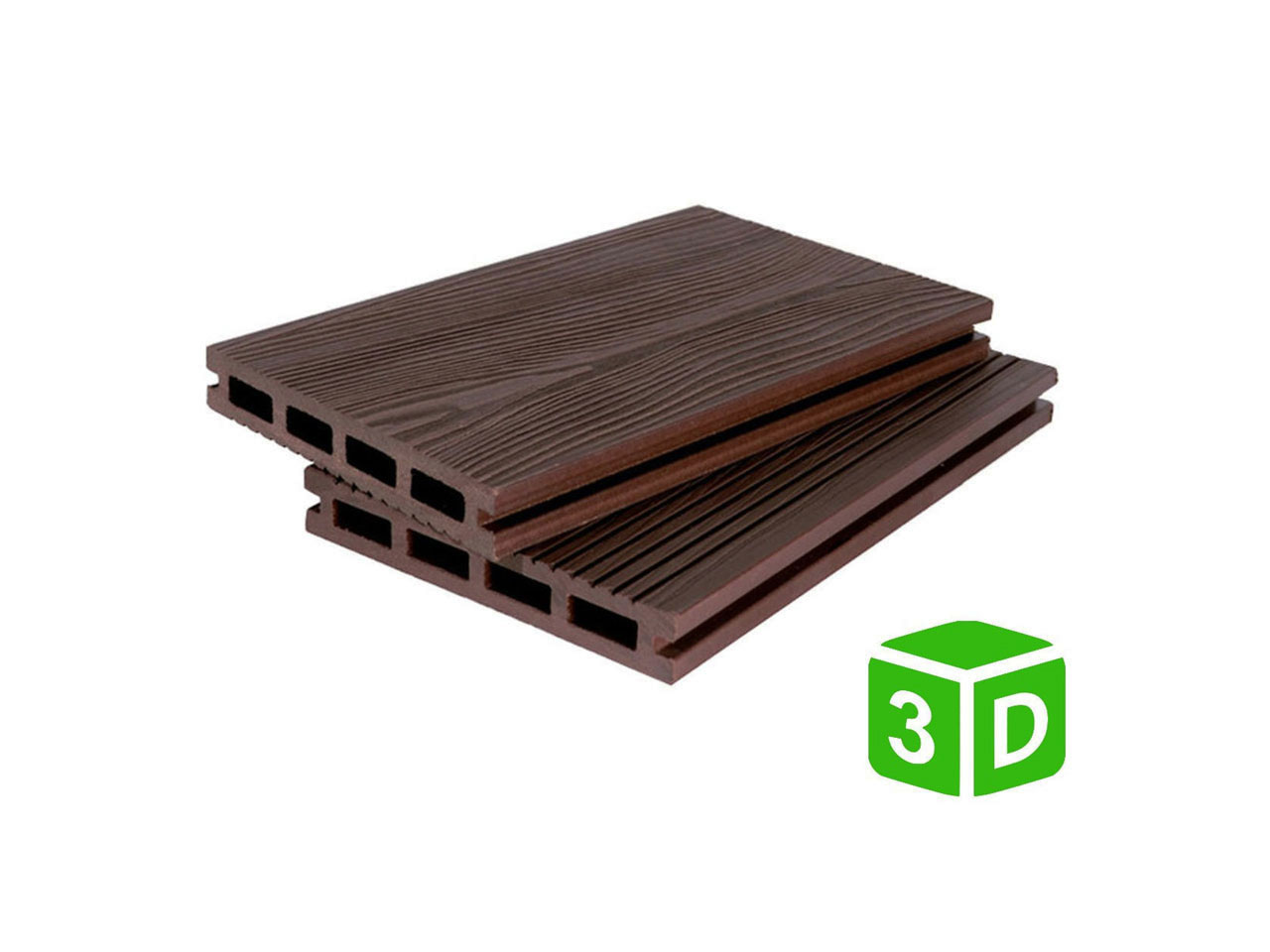 Террасная доска из ДПК 3D 145*25 мм (Усиленная)